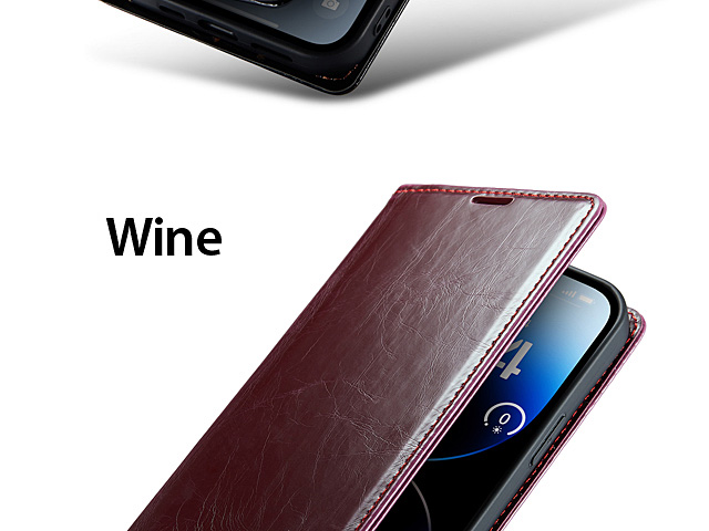 iPhone 14 Pro Max (6.7) Magnetic Flip Leather Wallet Case