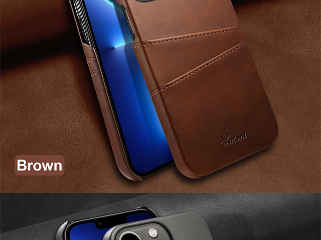 iPhone 15 (6.1) Claf PU Leather Case with Card Holder