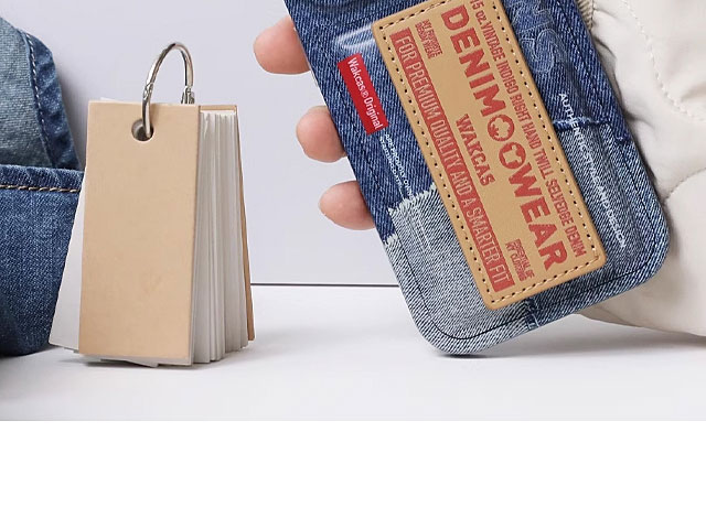 Denim Jeans Stand Case for iPhone 15 Series