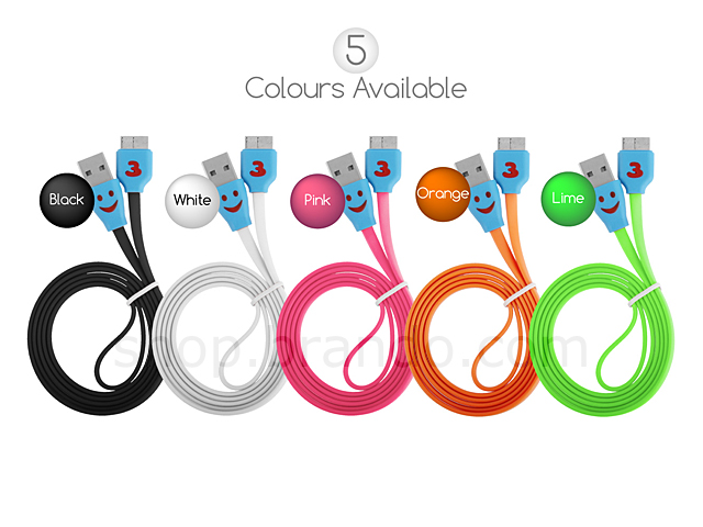 USB 3.0 micro B Colorful Flat Cable