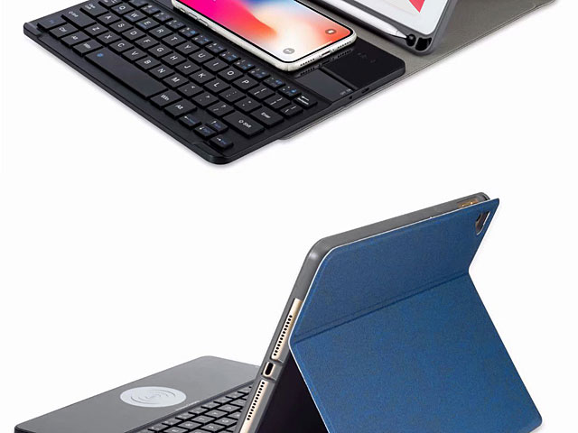 iPad 10.2 Bluetooth Keyboard Case with Wireless Charger