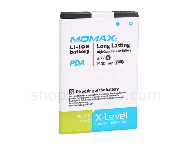 Momax 1500mAh Battery - HTC Incredible S/Desire S/Z/7 Mozart