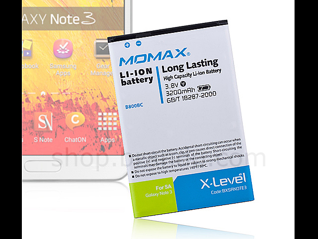 Momax 3200mAh Battery Power - Samsung Galaxy Note 3
