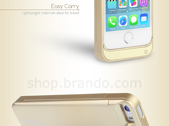 Gold Power Jacket for iPhone 5s / SE - 2200mAh