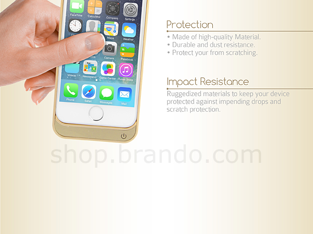 Gold Power Jacket for iPhone 5s / SE - 2200mAh