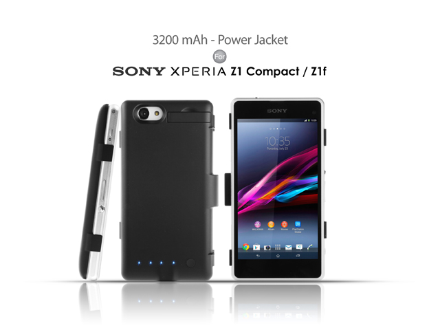 Power Jacket For Sony Xperia Z1 compact / Z1f - 3200mAh