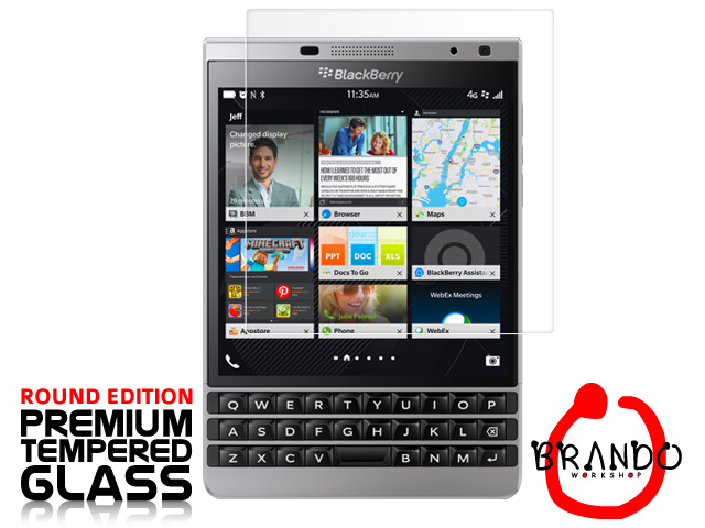 Brando Workshop Premium Tempered Glass Protector (Rounded Edition) (BlackBerry Passport Silver Edition)