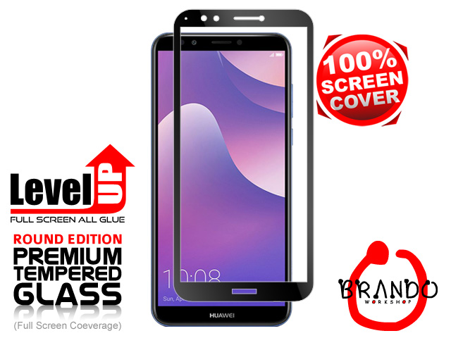 Brando Workshop Full Screen Coverage Glass Protector (Huawei Y7 Prime (2018)) - Black