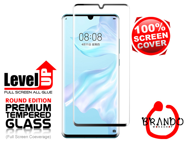 Brando Workshop Full Screen Coverage Curved Glass Protector (Huawei P30 Pro) - Black