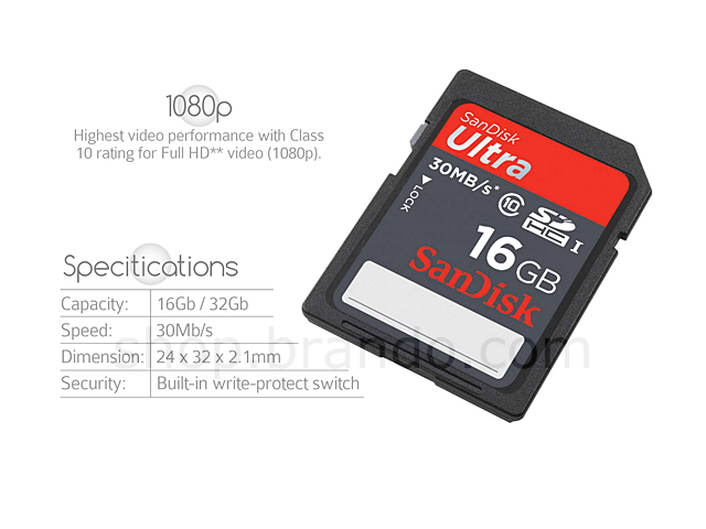 SanDisk Ultra SDHC UHS-I Card (Class 10) Memory Card