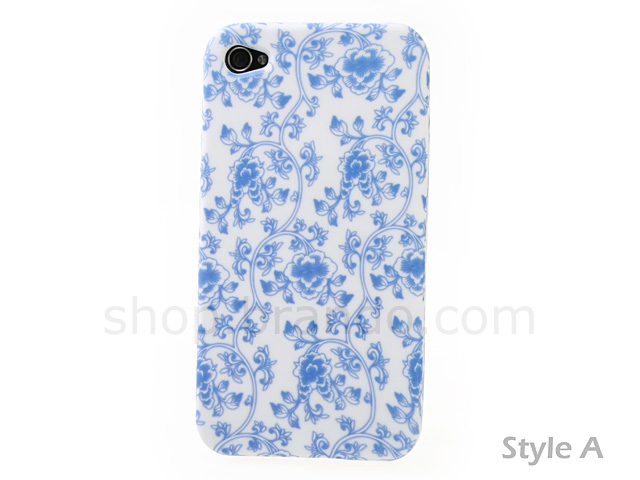 iPhone 4 Chinese Porcelain Painting Silicone Case