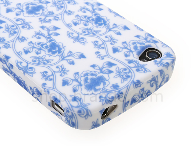 iPhone 4 Chinese Porcelain Painting Silicone Case