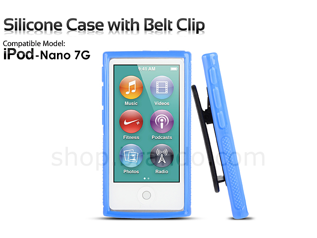 iPod Nano 7G Silicone Case w/ Belt Clip