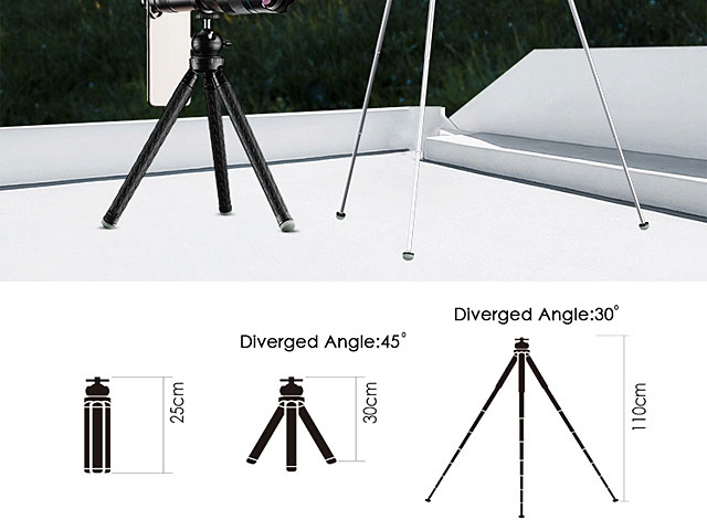 60X Monocular Telescope Lens with Tripod Stand