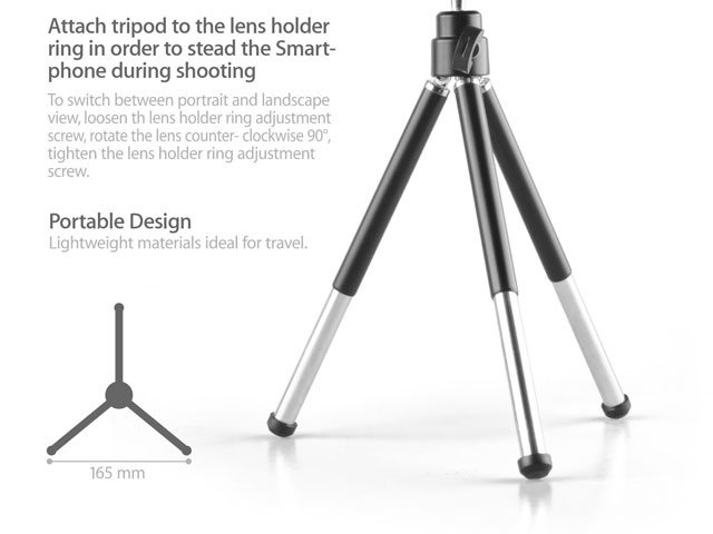 Professional iPhone 6 Plus / 6s Plus 12x Zoom Telescope with Tripod Stand (Black)