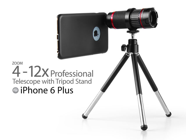 Professional iPhone 6 Plus / 6s Plus 4-12x Zoom Telescope with Tripod Stand