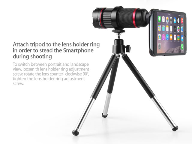 Professional iPhone 6 Plus / 6s Plus 4-12x Zoom Telescope with Tripod Stand