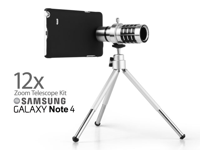 Professional Samsung Galaxy Note 4 12x Zoom Telescope with Tripod Stand (Silver)