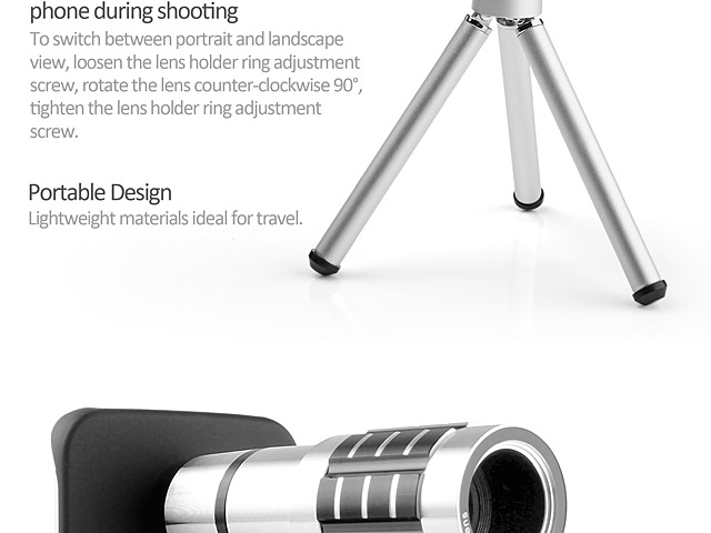 Professional Samsung Galaxy S6 edge 12x Zoom Telescope with Tripod Stand