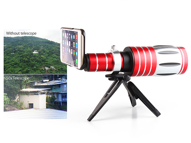 iPhone 7 Super Spy Ultra High Power Zoom 50X Telescope with Tripod Stand