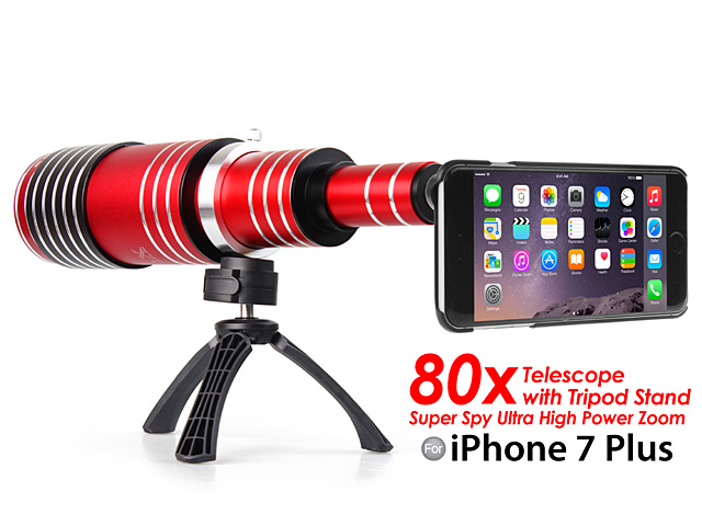 iPhone 7 Plus Super Spy Ultra High Power Zoom 80X Telescope with Tripod Stand