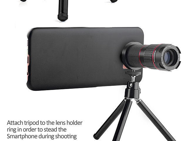 Professional Samsung Galaxy S8+ 4-12x Zoom Telescope with Tripod Stand