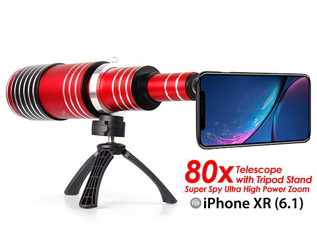 iPhone XR (6.1) Super Spy Ultra High Power Zoom 80X Telescope with Tripod Stand