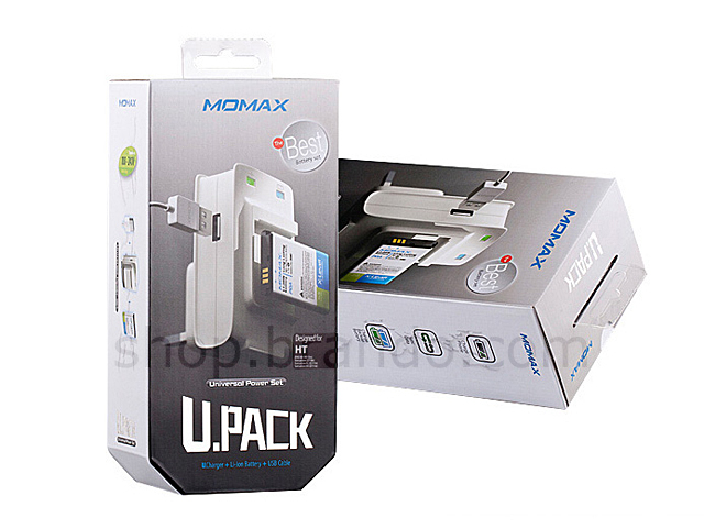 Momax U.PACK Universal Power Pack PLUS 1700mAh Battery Power - HTC Sensation XL