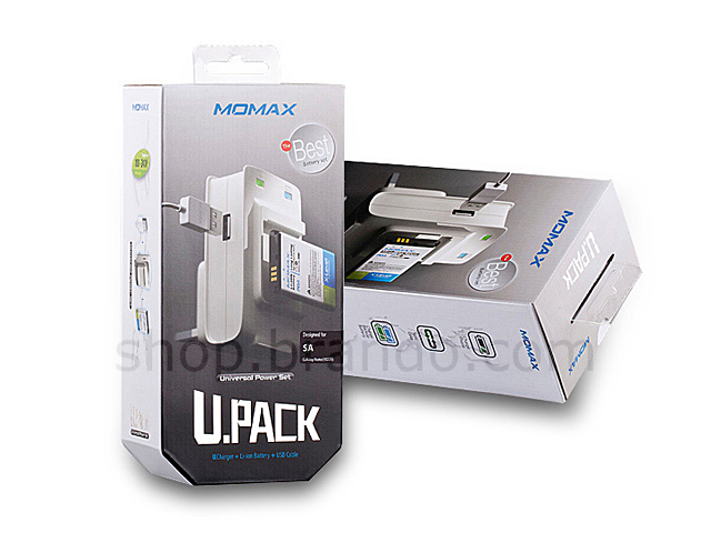 Momax U.PACK Universal Power Pack PLUS 2500mAh Battery Power - Samsung Galaxy Note