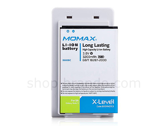 Momax U.PACK Universal Power Pack PLUS 3200mAh Battery Power - Samsung Galaxy Note 3