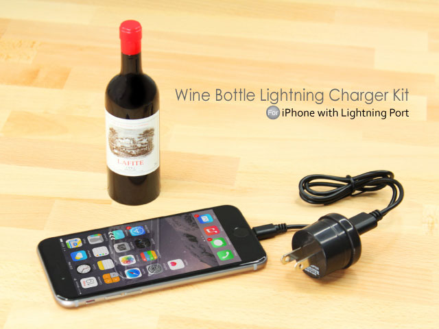 Wine Bottle Lightning Charger Kit