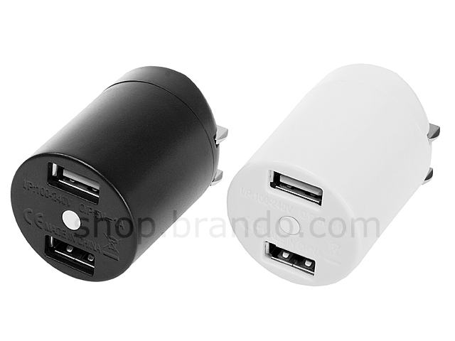 Dual USB Port Mini Travel Adapter