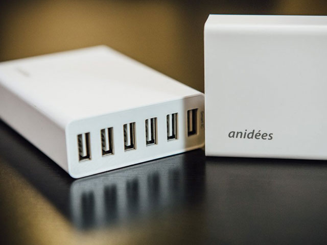 anidees 50W 6-Port USB Smart IC Charger