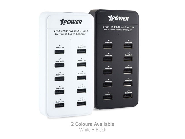XPower X10P 120W 24A 10-Port USB Universal Super Charger