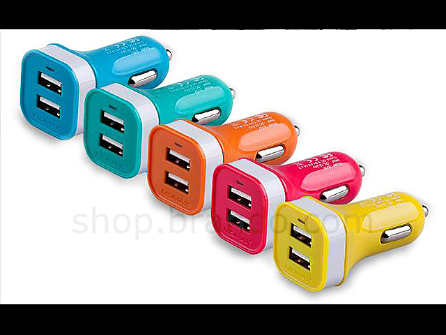 Momax Colorful Dual USB Car Charger