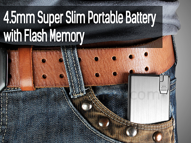 4.5mm Super Slim Portable Battery with Flash Memory