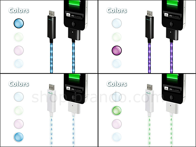 Visible Green Data/Charging Cable for Apple devices