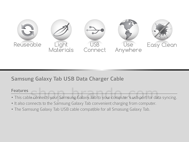Samsung Galaxy Tab USB Data Charger Cable