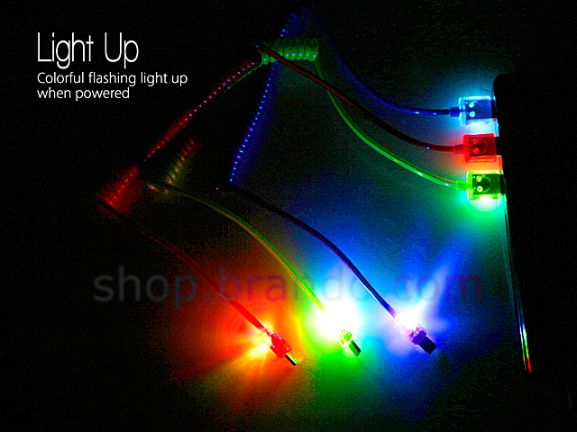 MicroUSB illuminated Coiled Cable