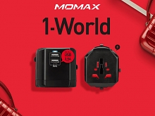 Momax 1-World USB AC Travel Adapter