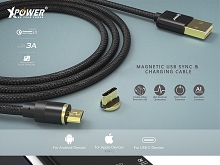 XPower Magnetic 2-in-1 USB Sync & Charging Cable (Type-C + microUSB)
