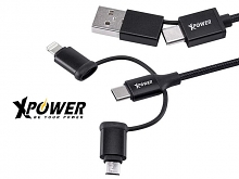 Xpower PDX6 6-in-1 60W Aluminum Alloy Nylon Sync & Charge Cable