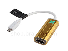 Luxury Gold HDMI output cable ( MHL cable ) for HTC & Samsung Android Phone