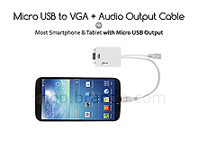 Micro USB to VGA + Audio Output Cable