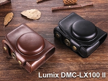 Panasonic Lumix DMC-LX100 II Leather Case with Leather Strap