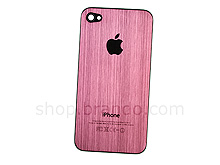 iPhone 4 Metallic Rear Panel - Pink (Flat)