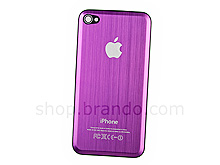 iPhone 4 Metallic Rear Panel - Purple (Curve Edged)