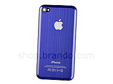 iPhone 4 Metallic Rear Panel - Blue (Curve Edged)