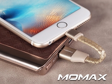 Momax Elite Link - Lightning Leather Short Cable
