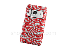 Nokia N8 Glitter Zebra-Stripe Back Case